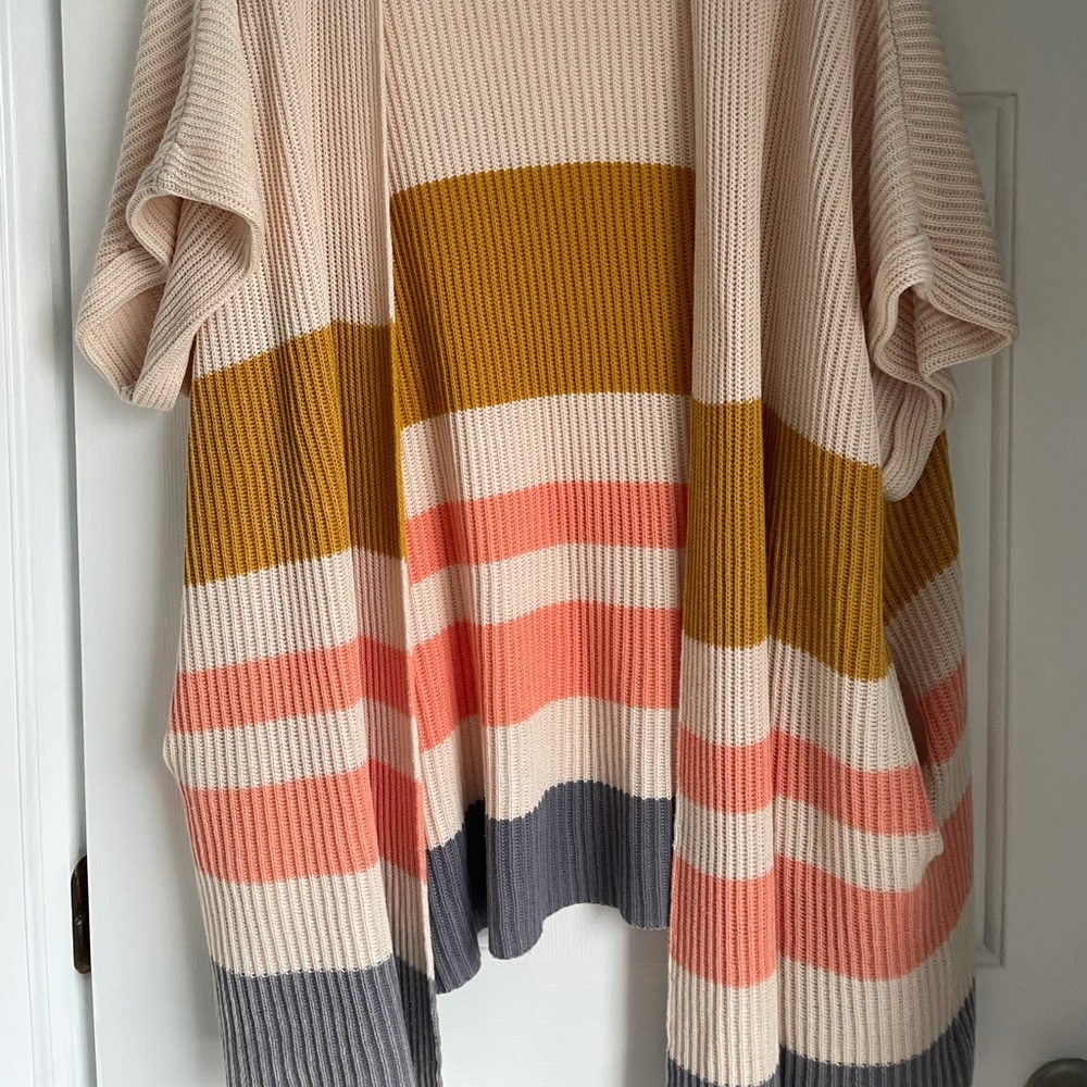By Together Striped Oversized Cardigan Sweater